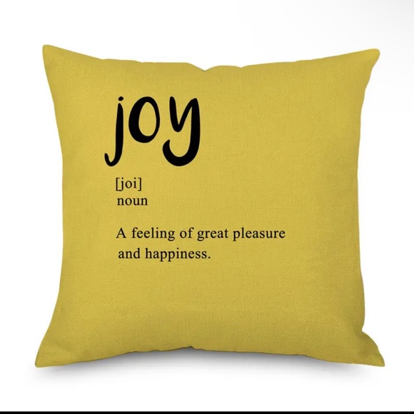 FREE WITH PURCHASE New JOY yellow cotton zippered pillow cover - Picture 1 of 1